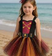 Girls Pirate Tutu Costume – Toddler Halloween Dress with Clip-On Pirate Hat | Buccaneer Dress Up Outfit