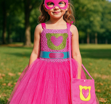 Super Kitties Tutu Costume Set Girls – Ginny Sparks Buddy Bitsy Dress with Ears, Mask & Purse