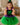 Frankenstein Girl Halloween Costume – Green Tutu Dress with Headband Hat – Kids Spooky Monster Dress-Up