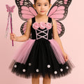 Butterfly Fairy Tutu Costume Set – Toddler Girl Dress with Wings, Wand & Headband