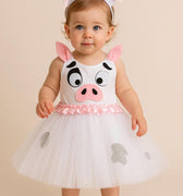 Pua Moana Tutu Dress for Girls – Pig Costume with Ears Headband – Toddler Halloween Outfit