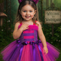 Cheshire Cat Tutu Dress Costume Set – Pink Purple Alice in Wonderland Dress + Sparkle Cat Ear Headband