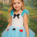 Alice in Wonderland Tutu Dress with Headband – Girls Blue Tulle Costume for Birthday, Halloween & Dress Up