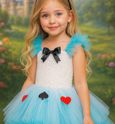 Alice in Wonderland Tutu Dress with Headband – Girls Blue Tulle Costume for Birthday, Halloween & Dress Up