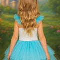 Alice in Wonderland Tutu Dress with Headband – Girls Blue Tulle Costume for Birthday, Halloween & Dress Up