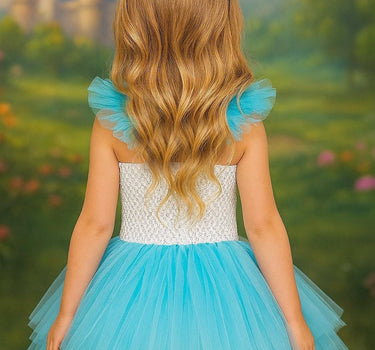 Alice in Wonderland Tutu Dress with Headband – Girls Blue Tulle Costume for Birthday, Halloween & Dress Up