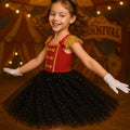 Ringmaster Circus Tutu Dress Set – Girls Carnival Costume with Hat Headband