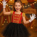 Ringmaster Circus Tutu Dress Set – Girls Carnival Costume with Hat Headband