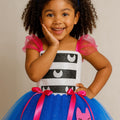 Gabby’s Cat Tutu Dress with Sequin Cat Ear Headband – Girls Birthday Costume – Blue Cat Gabby Dress-Up Outfit