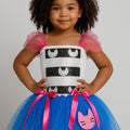 Gabby’s Cat Tutu Dress with Sequin Cat Ear Headband – Girls Birthday Costume – Blue Cat Gabby Dress-Up Outfit