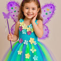 Jungle Butterfly Fairy Costume for Girls – Tutu Dress with Wings, Wand & Headband – Toddler Fairy Outfit