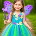 Jungle Butterfly Fairy Costume for Girls – Tutu Dress with Wings, Wand & Headband – Toddler Fairy Outfit