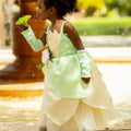 Frog Princess Tiana Inspired Costume Dress with Arm Sleeves - Magical Princess Outfit
