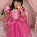 Baby Aurora Princess Dress – Sleeping Beauty Inspired Toddler Costume with Pink Gem – Birthday & Halloween Outfit for 6M–3T