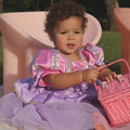Baby Rapunzel Princess Dress – Luxe Tangled-Inspired Toddler Birthday & Party Outfit with Matching Bow – Sizes 6M to 3T