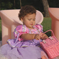 Baby Rapunzel Princess Dress – Luxe Tangled-Inspired Toddler Birthday & Party Outfit with Matching Bow – Sizes 6M to 3T