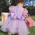 Baby Rapunzel Princess Dress – Luxe Tangled-Inspired Toddler Birthday & Party Outfit with Matching Bow – Sizes 6M to 3T