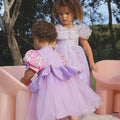 Baby Rapunzel Princess Dress – Luxe Tangled-Inspired Toddler Birthday & Party Outfit with Matching Bow – Sizes 6M to 3T
