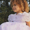 Rapunzel Butterfly Princess Dress – Sparkly Purple Party Costume with Puff Sleeves & Gem Detail – Toddler Girl Birthday Outfit