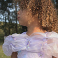 Rapunzel Butterfly Princess Dress – Sparkly Purple Party Costume with Puff Sleeves & Gem Detail – Toddler Girl Birthday Outfit