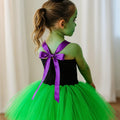 Frankenstein Girl Halloween Costume – Green Tutu Dress with Headband Hat – Kids Spooky Monster Dress-Up
