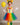 Colorful Clown Tutu Costume Set for Girls – Rainbow Dress, Bow Headband, Nose, Gloves, Balloon & Socks – Circus Halloween Outfit