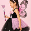 Butterfly Fairy Tutu Costume Set – Toddler Girl Dress with Wings, Wand & Headband