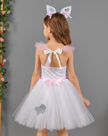 Pua Moana Tutu Dress for Girls – Pig Costume with Ears Headband – Toddler Halloween Outfit
