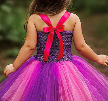 Cheshire Cat Tutu Dress Costume Set – Pink Purple Alice in Wonderland Dress + Sparkle Cat Ear Headband