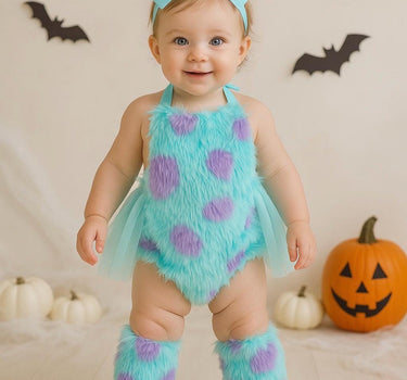 Baby & Toddler Sully Costume – Monsters Inspired Romper with Leg Warmers (3M–3T)