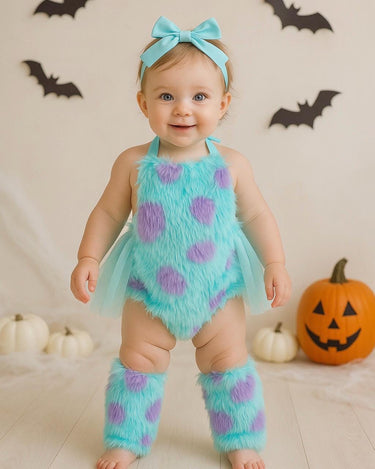 Baby & Toddler Sully Costume – Monsters Inspired Romper with Leg Warmers (3M–3T)