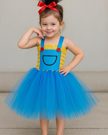 Agnes Inspired Tutu Dress & Headband – Despicable Me Costume for Girls