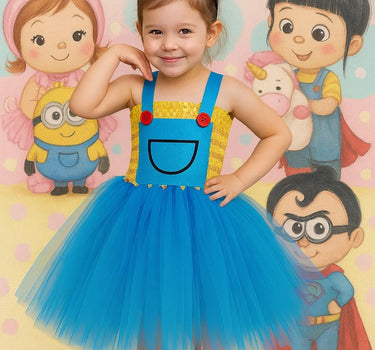 Agnes Inspired Tutu Dress & Headband – Despicable Me Costume for Girls
