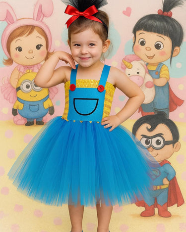 Agnes Inspired Tutu Dress & Headband – Despicable Me Costume for Girls