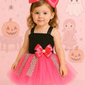 LOL Inspired Pink Tutu Dress with Leopard Ribbon & Oversized Bow Headband – Girls Birthday Party Outfit, Sizes 12M-14T
