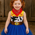 Jessie Cowgirl Tutu Dress | Toy Inspired Birthday Outfit | Western Costume with Bandana & Mouse Ears Headband