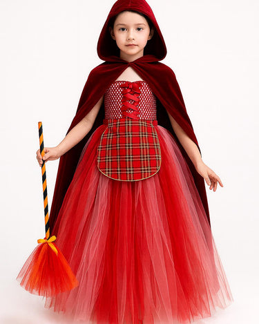 Sanderson Sisters Tutu Dress Set | Hocus Pocus Inspired Costumes with Cape & Broom | Halloween Witch Outfit for Girls