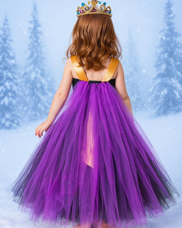 Anna Inspired Tutu Dress: Princess Costume with Tulle Cape & Crown