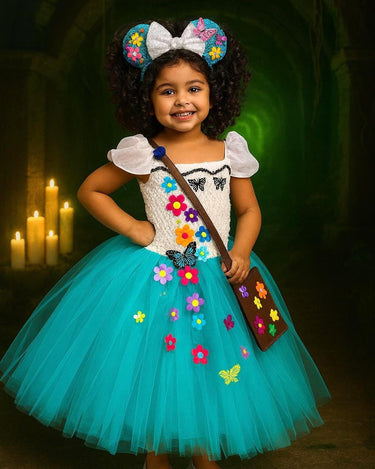 Mirabel Inspired Encanto Costume: Tutu Dress, Headband & Purse