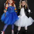 Chucky Inspired Tutu Costume: Good Guys Dress, Socks, Arm Warmers & Knife Prop