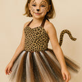 Cheetah Tutu Dress Costume: Ears Headband & Tail - Safari Outfit