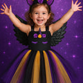 Halloween Unicorn Tutu Dress with Wings and Horn Headband – Girls Rainbow Costume