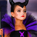 Maleficent Inspired Tutu Dress: Villain Costume with Horns & Wings