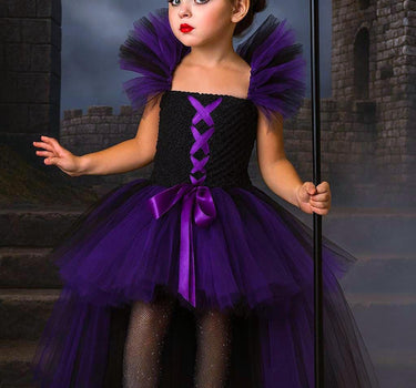 Maleficent Inspired Tutu Dress: Villain Costume with Horns & Wings