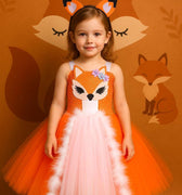 Fox Tutu Dress Costume: Woodland Animal Outfit with Ears Headband