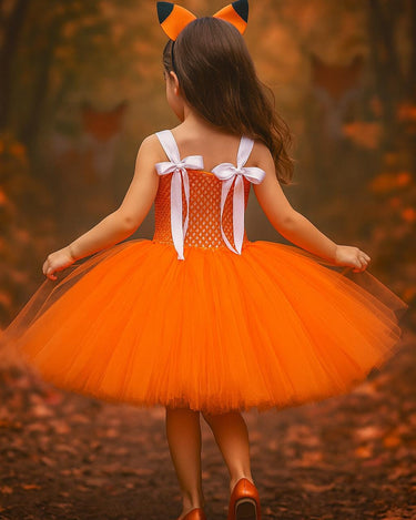 Fox Tutu Dress Costume: Woodland Animal Outfit with Ears Headband