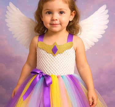 Princess Celestia Tutu Dress: My Little Pony Costume with Wings & Crown