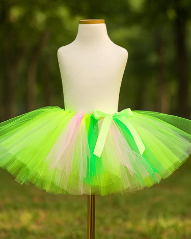 Fairy Tutu Skirt Costume: Green Pixie Dress Up with Wings, Crown & Elf Ears