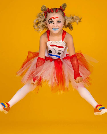 Forky Tutu Dress with Eye Mask: Toy-Inspired Costume