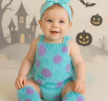 Baby & Toddler Sully Costume – Monsters Inspired Romper with Leg Warmers (3M–3T)